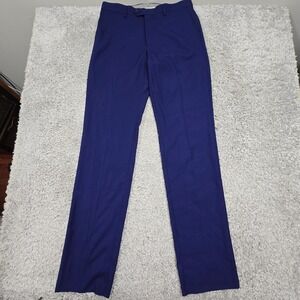 TailorByrd Mens Slim Fit Dress Pants Blue Size 32x36 Modern Office